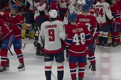 Hockey World Outraged: Leonard and Hutson Under Fire After Being Caught Holding Hands During Wild Montreal Melee—Fans Accuse Duo of Disrespecting the Game’s Toughness and Sparking Controversy Across NHL! Critics Say Their “Soft” Behavior Is an Embarrassment to Hockey’s Gritty Tradition!