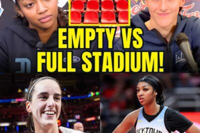 BREAKING NEWS: Angel Reese walks into an EMPTY ARENA like a ghost town, while Caitlin Clark PACKS THE HOUSE to the brim — Reese’s reaction SPARKS INSTANT CHAOS!