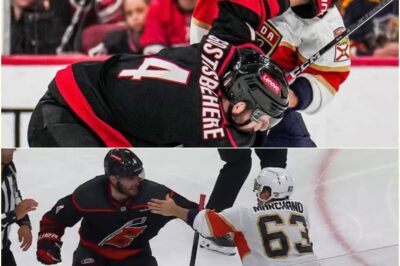 NHL in TURMOIL as Brad Marchand’s DRAMATIC ejection rocks the hockey world—Gostisbehere’s DELIBERATE assault with the puck sparks FURY among teammates and spectators, with calls for MAJOR suspensions and an investigation into whether the league is losing control over its most explosive stars!