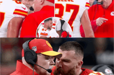 FURIOUS Reid SHOVES Kelce in SIDELINE MELTDOWN – Coach’s SHOCKING Words to Star Tight End CAUGHT ON CAMERA as Taylor Watches in HORROR!