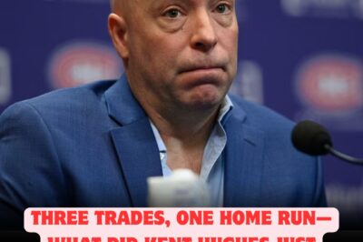Kent Hughes finally BREAKS HIS SILENCE, revealing the shocking details behind THREE COMPLETED Canadiens trades—including one described as a HOME RUN DEAL that could transform Montreal’s future! Fans are left STUNNED by the bold moves, as insiders scramble to analyze the IMPACT of Hughes’ game-changing decisions on the NHL landscape.