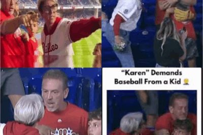 BALLPARK DRAMA! The Phillies fan who shamelessly tried to snatch a home run ball from a father and his young son has finally been identified—only to face instant, brutal karma that left the entire stadium roaring with satisfaction!