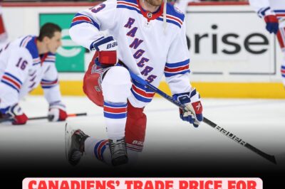 BLOCKBUSTER DEMANDS Exposed: Canadiens Face JAW-DROPPING Trade Cost for Alexis Lafrenière! Fans and Analysts REELING as Reports Suggest Montreal Must Sacrifice TOP TALENT to Secure the SENSATIONAL Forward. Is This the Most RISKY and AMBITIOUS Move Kent Hughes Has Ever Considered for the Canadiens?