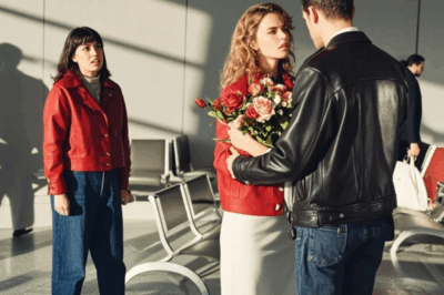 I CAME BACK FROM THE TRIP A DAY EARLY AND SAW MY HUSBAND AT THE AIRPORT HE WAS PICKING SOMEONE UP WITH FLOWERS. A WOMAN RAN AND JUMPED INTO HIS ARMS