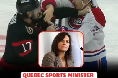 QUEBEC Sports Minister launches FIERY ATTACK on NHL after a BRUTAL brawl erupts in Canadiens-Senators game, demanding an URGENT crackdown on hockey violence and sparking OUTRAGE across the nation as fans and officials clash over the future of fighting in Canada’s beloved sport.