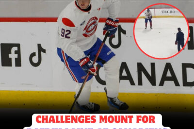 PATRICK LAINE faces UNEXPECTED OBSTACLES and DRAMATIC setbacks at Canadiens practice in Brossard, sparking RUMORS of a possible BREAKDOWN and SECRET tensions within the team—sources reveal that Laine’s future in Montreal could be at RISK if these SHOCKING challenges are not overcome SOON, leaving fans in absolute SUSPENSE.